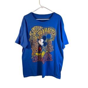 Disney Mickey Mouse Short Sleeve Shirt Size X-Large Blue